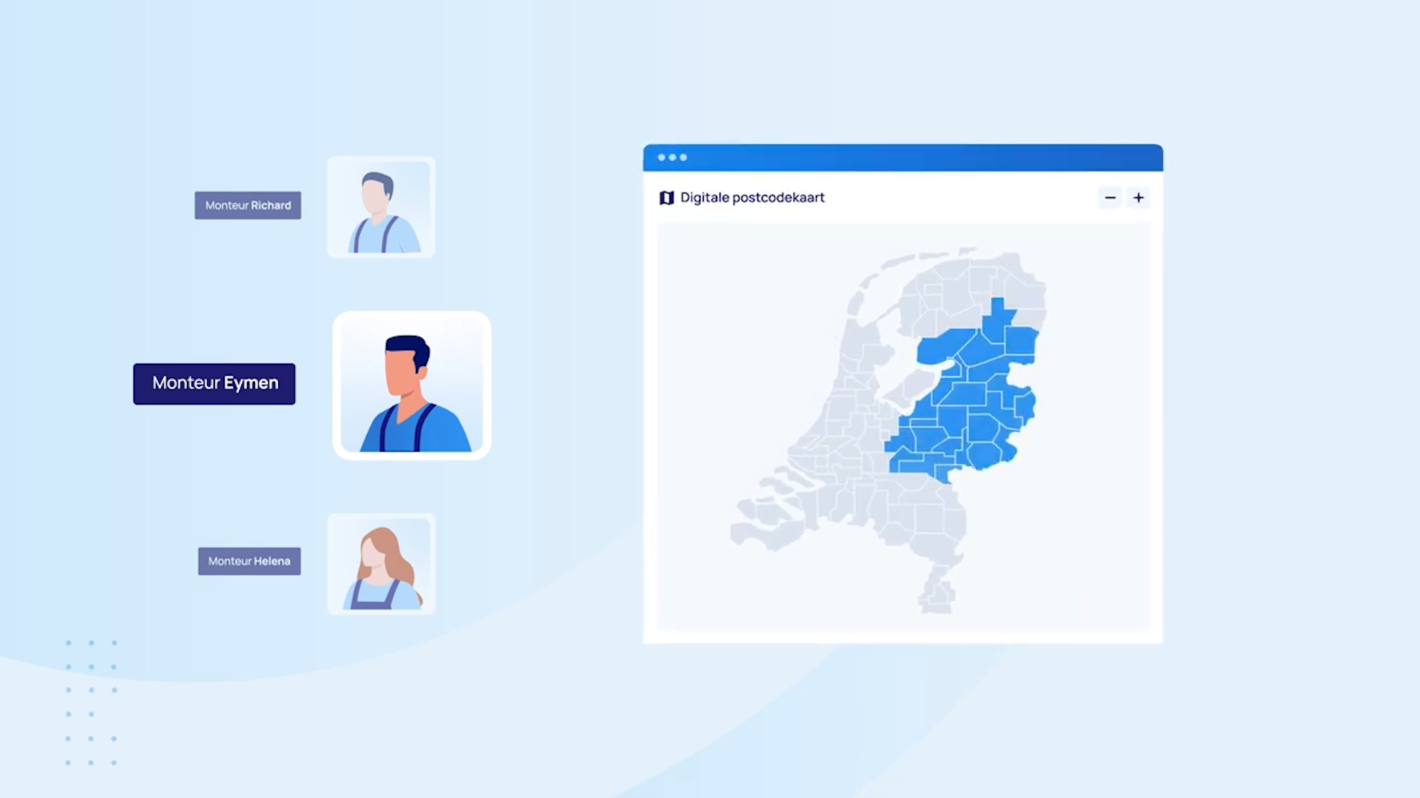 Digitale postcodekaart